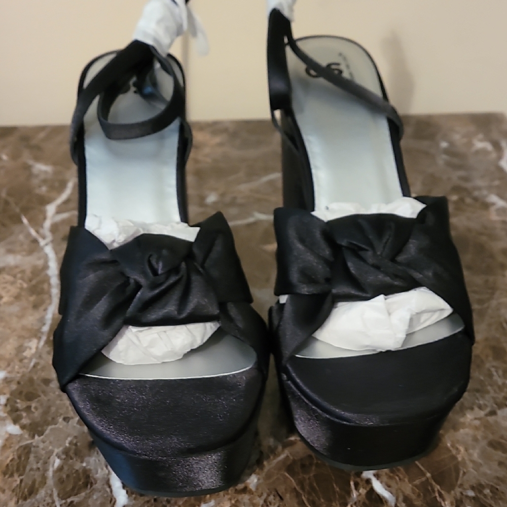 Elegant Black Women's Platform Heels